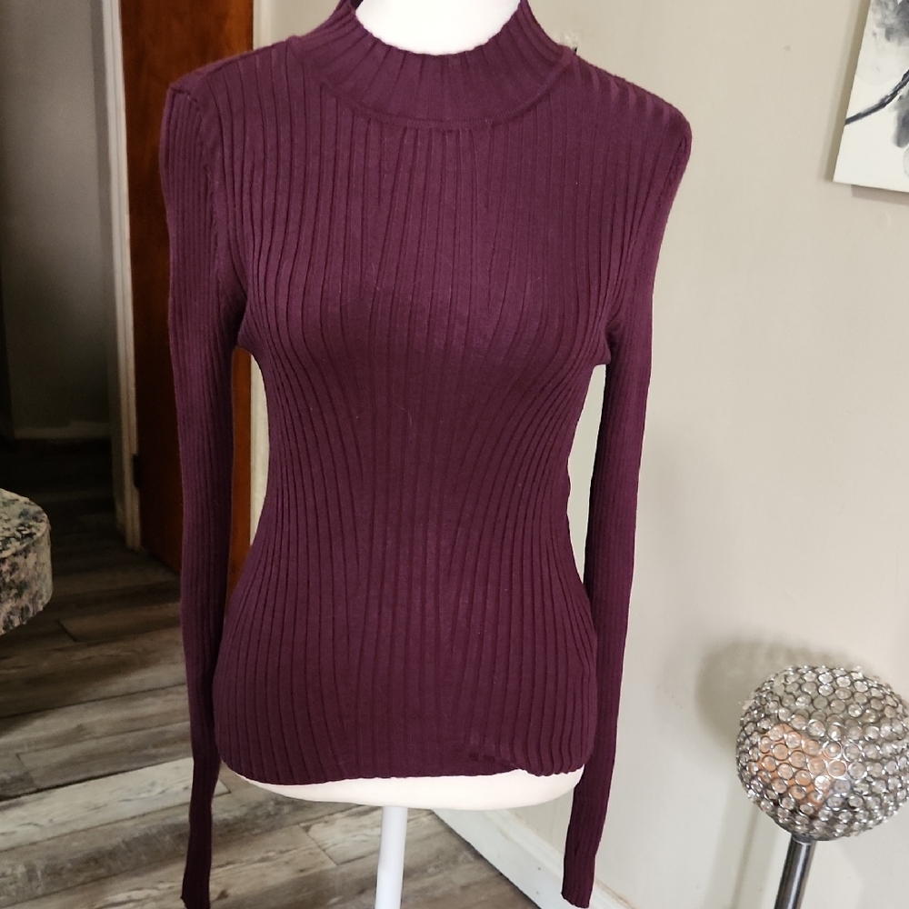 Forever 21 Plum Ribbed Knit Top